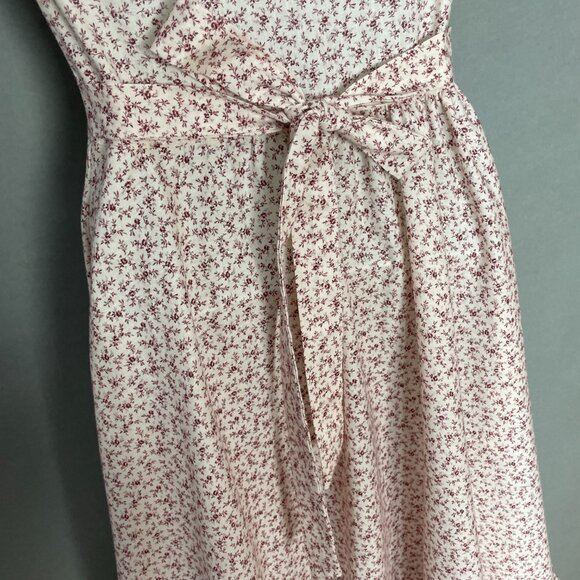 Gunne Sax Dress Prairie 70s Floral Lace Short Sleeve Pale Pink Retro Junior Midi - Picture 12 of 15